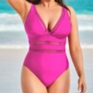 Swimsuits For All Hot Pink One Piece